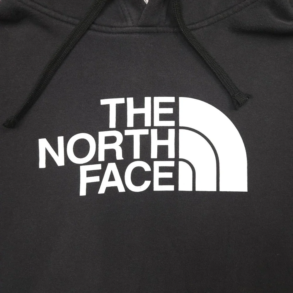 The North Face Half Dome Pullover Hoodie Mens Large Black Logo Fleece